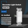 (50 Pack) CML Decorator Wall Light Switch, Single Pole Switch,