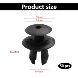 JINJUMEI Pack of 50 Trim Clips Car Door Trim Clips Plastic Clips Door Trim Holder Car Trim Clips Door Panel Clips Compatible with VW T4 T5