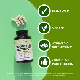 AMANDEAN Boswellia Serrata Extract. 500mg 120 Veggie Capsules. 65% Boswellic Acids with AKBA. Indian Frankincense Inflammation Supplement. Joint Health Support. (Packaging May Vary)
