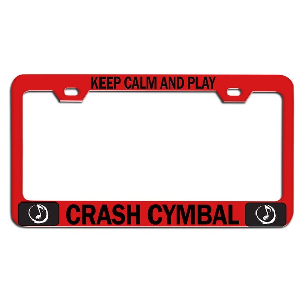 Custom Brother - Keep Calm and Play Crash CYMBAL Red