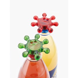 KOZIOL Plastic Sunny Bottle Cap Opener, Transparent Red