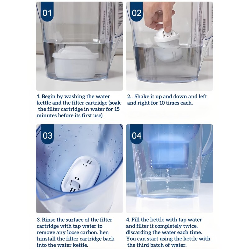Unyverwise Pitcher Water Filters, 3.5L Activated Carbon Filtered Water Jug