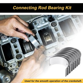 REPAIROCK Connecting Rod Bearing Set No.1304164031 for Toyota Corolla 1983-1989 Engine Rod Bearing Kit Metal Silver Tone 8 Pcs