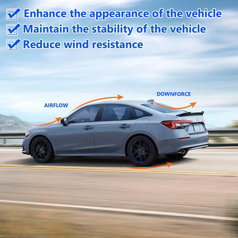 SZYANG Spoiler Compatible with 2022-2025 Honda Civic Hatchback Trunk Spoiler