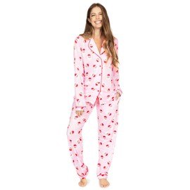 Tipsy Elves Women's Pink Santa Pajama Set Size Medium