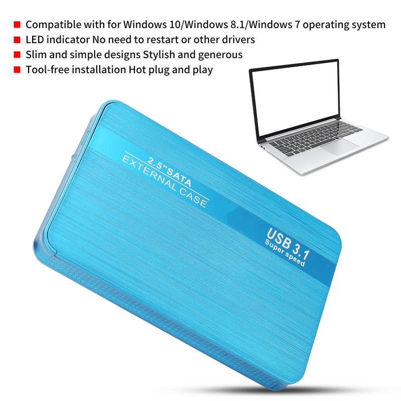 Mobile Hard Disk 2.5in SATA External Case USB3.1 High Speed