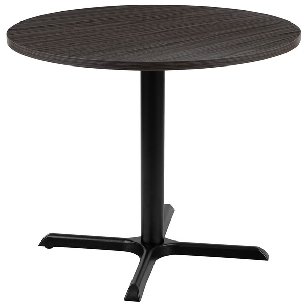 Flash Furniture Chapman 36" Round Multi-Purpose Conference Table in Rustic Gray
