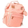 Pink Diaper Bag Backpack Multi Compartment Waterproof Large Capacity Travel