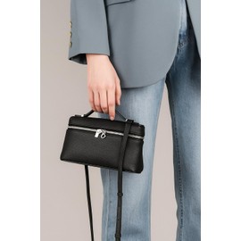 TANMESSO Crossbody Bag for Women –Designer Handbag Small Shoulder Handbag, Quiet Luxury Trendy Ladies Leather Mini Purse Bag (Black)