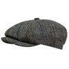 WEROR WEROR-433.1 Men's Flat Cap with Peak, Checked Hat with