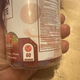 Vitamista Magnesium Glycinate Gummies 2- 60ct 600 Mg Raspberry Gummies