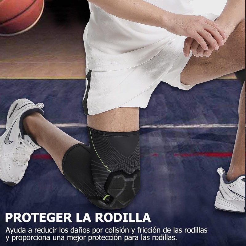 1 Par Rodilleras Deportivas Gym El?sticas Antideslizantes, Xl