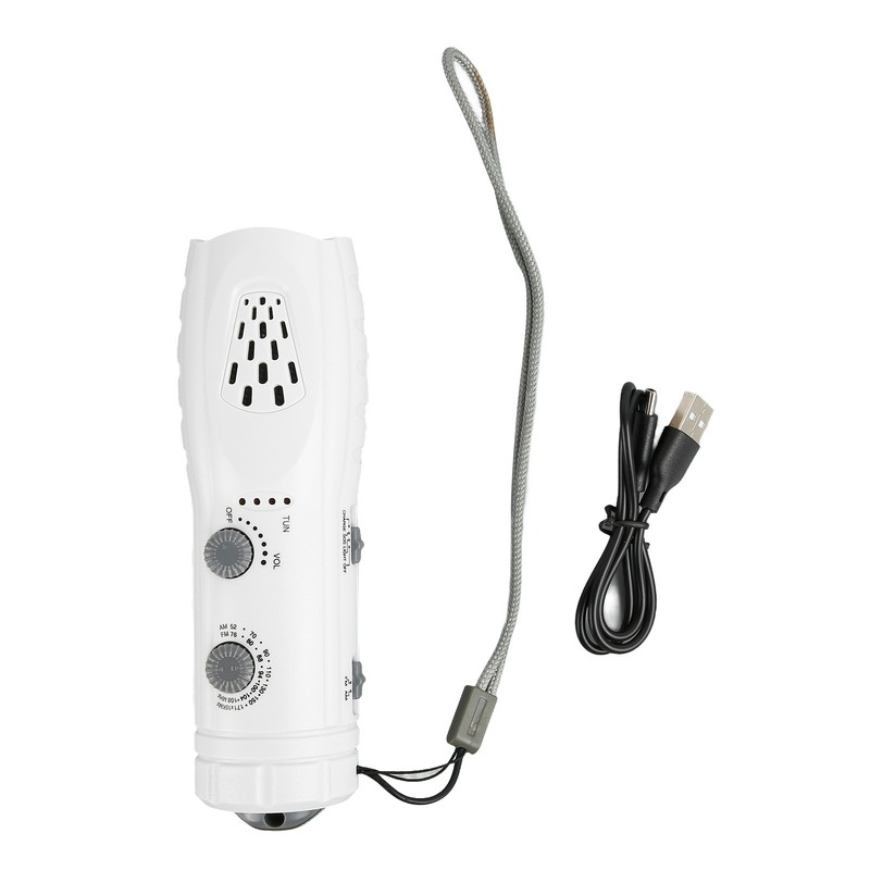 Hand Crank Flashlight Radio Portable Multifunctional Support AM FM SOS