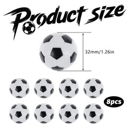 CXNXFD Pack of 8 table football balls, table football balls, 32 mm for table football and table football