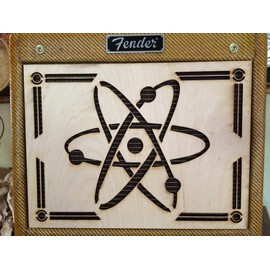 AmpFacade Art Deco Speaker wood guitar amplifier grill cover for Fender Tweed Champ or common 5F1 clone with 8" Speaker