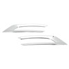 2PCS Front Fog Light Trim Silver Decoration Anti Fading Exterior