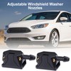 Mxxipp 2pcs Adjustable Windshield Washer Nozzles, 3-Way Universal Aimable Car
