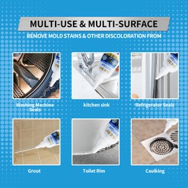 Washing Machine Cleaner, Multi Home Stain Cleaning Gel, Heavy Duty Stain Cleaner for Washing Machine, Refrigerator Strips, Bathroom Grout, Sink, Shower, Caulk, and Front Loader Seal (7 fl oz)