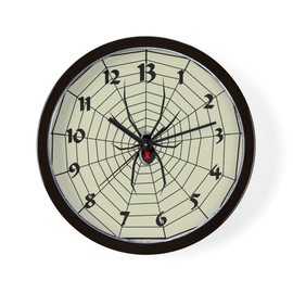 CafePress 13 Hour Spiderweb Clock 10" Wall Clock for Livingroom, Kitchen, or Office