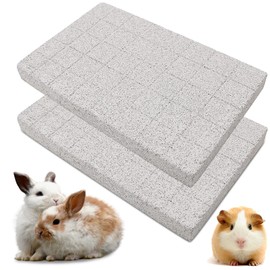 VOCLS 2PC rabbit scratching pad bunny scratch board Paws Lava Pumice Small Animal Foot Pads and Pet Molars for Guinea Pig Ferrets Hedgehog Chinchilla Rabbit Hamster Cage Accessories