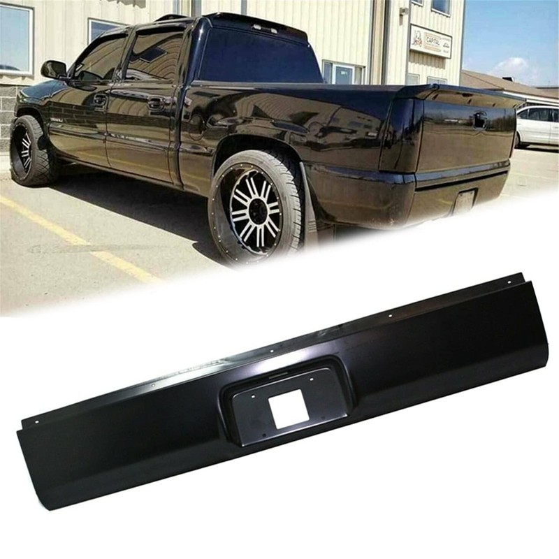 SEBLAFF Rear Steel Bumper Roll Pan Primed Steel Replacement for