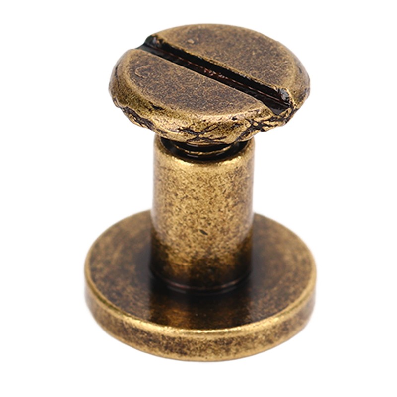 200 Set Chicago Screws Set 9.5x8mm Hard Thick Brass Uniform