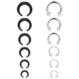 Kadogohno Pincher Septum Rings Piercing Gauge Kit Stretching Jewelry 14g 12g 10g 8g Nose Fake Stretched