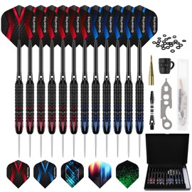 Darts with Metal Tip, 6 Pieces 22 g and 6 Pieces 20 g Professional