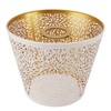 Lamp Shade E27 E26 White Carved Flower Pattern Iron Modern