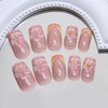 French Tip Press on Nails Medium Square Fake Nails with
