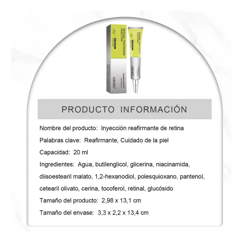 Crema Nocturna Antiarrugas GROEI Retinol Contorno Ojos Rejuvenecedor 20ml Pack