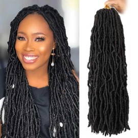 24 Inch Faux Locs Crochet Hair Pre Looped 6 Packs Soft Locs Crochet Braids Goddess Locs Dreadlocs Synthetic Hair For Black Women (24 Inch (Pack of 6), 2#)
