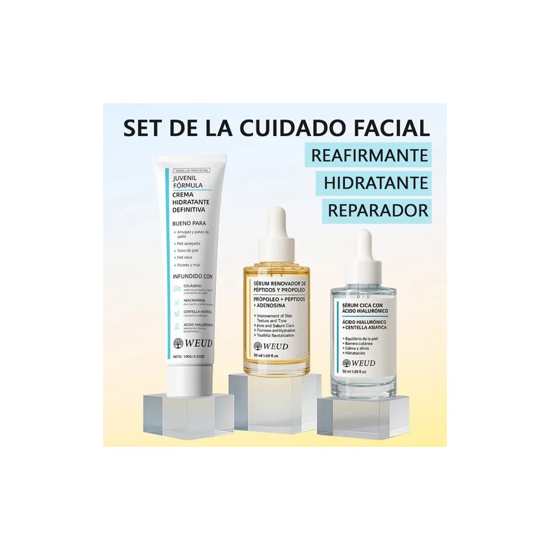3pc Rutina Hidratante Antiedad Reafirma Calma Sérum Crema