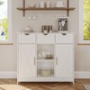 Viaozutis Storage Cabinet, Coffee Bar Cabinet with 2 Adjustable Shelves,