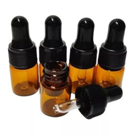 Meliars Frasco Gotero 2 Ml Ambar Bulbo Negro (100 Piezas)