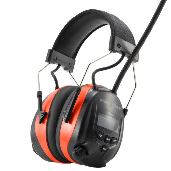 PROTEAR Bluetooth 5.3 Ear Defenders with DAB/DAB+ FM Radio,Rechargeable Electric Safety Earmuffs with Hands-Free Calling,SNR 30dB