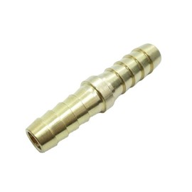 CDQBWKJGFJ 2 Pcs Brass Hose Barb Fitting,3/8" Barb x 3/8" Barb Fittings for 3/8" ID Hose, Tubing Hose Adapter/Coupler,for Water/Fuel/Air