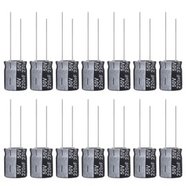 ALLECIN 220uF 50V 10x13mm Electrolytic Capacitor 220 UF MFD 50 Volt 0.39x0.51in Aluminum Capacitors (Pack of 15)