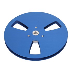 1/4 7 Inch Empty Reel Aluminum Alloy Universal 3 Open Hole Takeup Reel Replacement Recording Opening Machine Part Blue