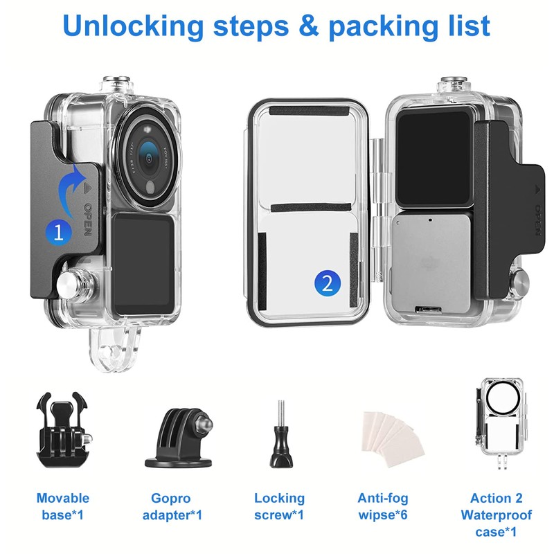 F1TP Action 2 Waterproof Case for DJI Action 2 Power