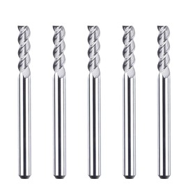 SpeTool - Fresas de extremo de 1/8 para 3 flautas de aluminio CNC en espiral para corte de aluminio, corte de metal no ferroso, 3,8 cm de largo, 5 piezas