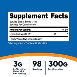Nutricost L-Citrulline Malate (2:1) Powder (300 Grams)