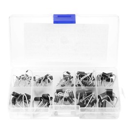 Alvinlite 90Pcs 10 Values Rectifier Diode 1N4148|1N4007|1N5819|1N5408|1N5822|SR3100|SR5100|HER303|6A10|10A10 Diode Assortment Kit with Label & Storage Box Diode Rectifier