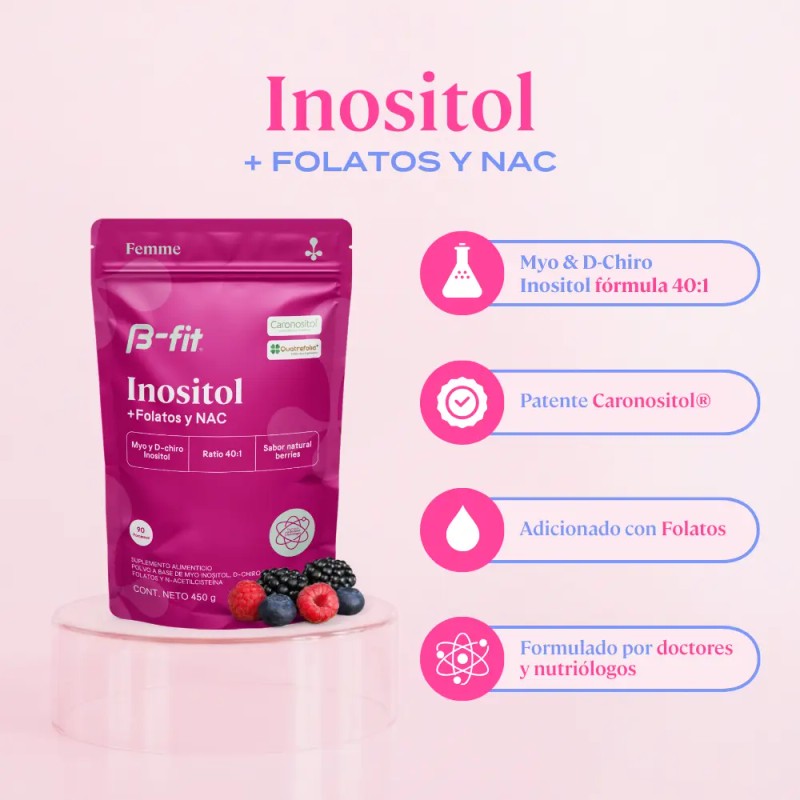Fit Myo Inositol Chiro Fórmula Folatos Nac 450g Sabor Frutos
