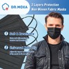 100 Pack Medical Grade Black Disposable Face Masks-Protective 3 Ply