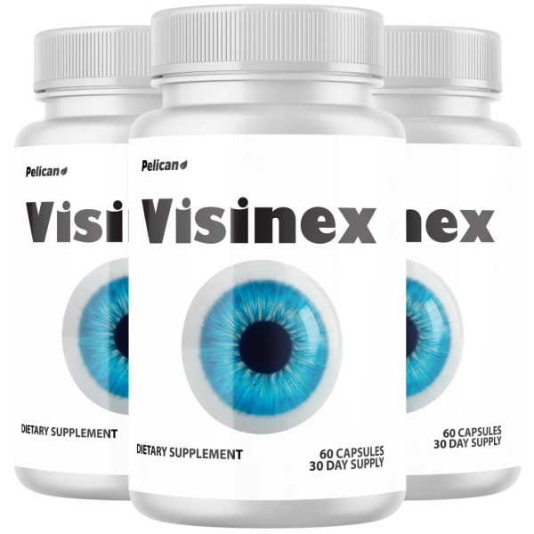 Pelican Vitamins Visinex- Eye Support with Lutein- 3 Bottles- 180