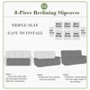 vctops Diamond Recliner Sofa Covers 8-Pieces Stretch Large Couch Covers