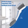 Qaestfy Grout Brush with Long Handle for Cleaning, Stiff Bristles