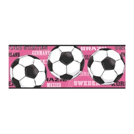 York Wallcoverings Friends Forever JE3737BD She Scores Soccer Pre-Pasted Wallpaper Border, Pink