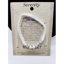 Lauren Spencer White Howlite Serenity Women's Cord Bracelet